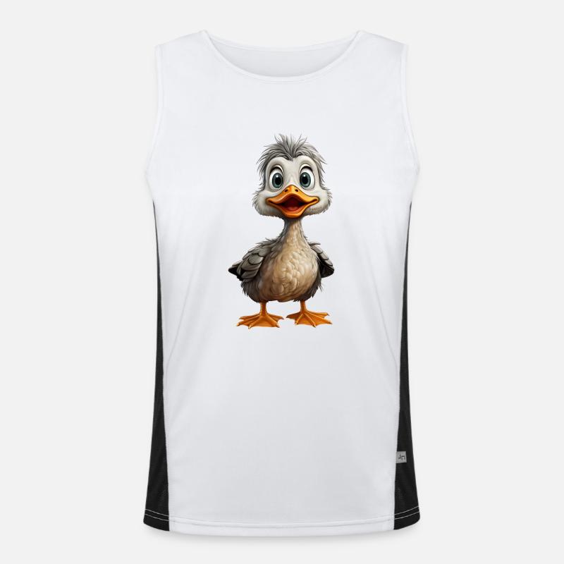 Lustiges kleines Entchen Funktionelles Kontrast-Tank Top für Männer 