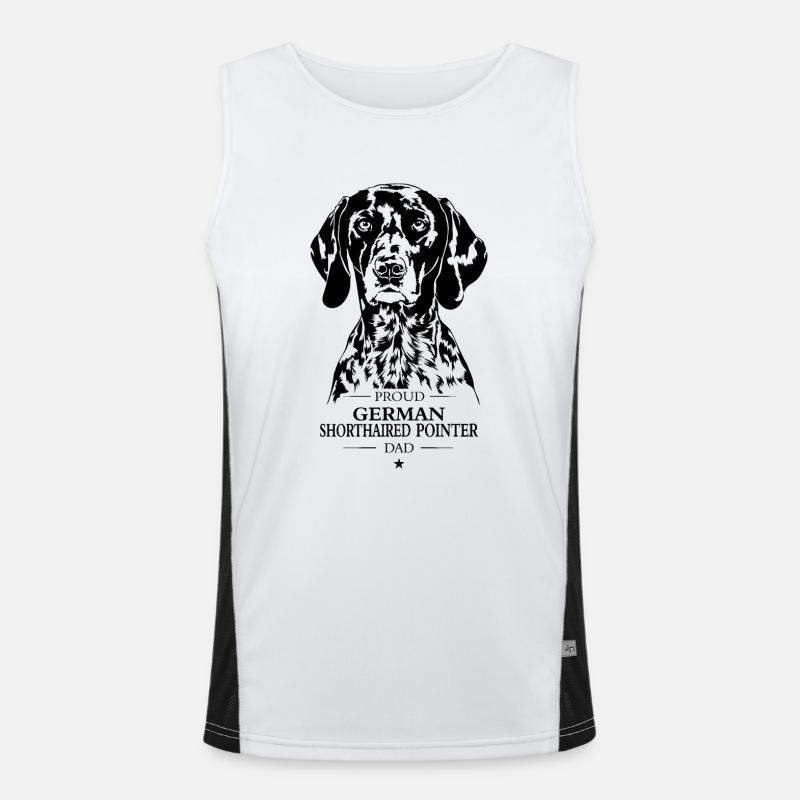 German Shorthaired Pointer Dad Hunde Hund Wilsigns Funktionelles Kontrast-Tank Top für Männer 