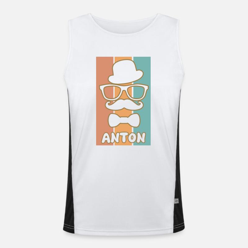 First name Anton Men's Functional Contrast Tank Top 