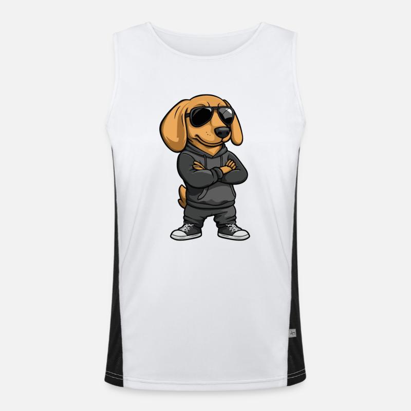 Badger Dog Comic Men's Functional Contrast Tank Top 