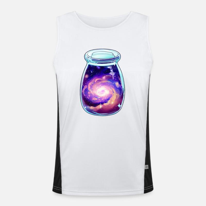Space in a jar Men's Functional Contrast Tank Top 