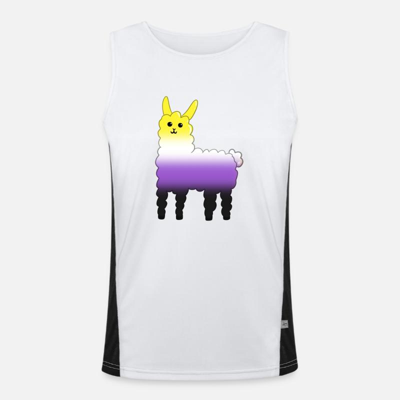 Llama Non binary Men's Functional Contrast Tank Top 