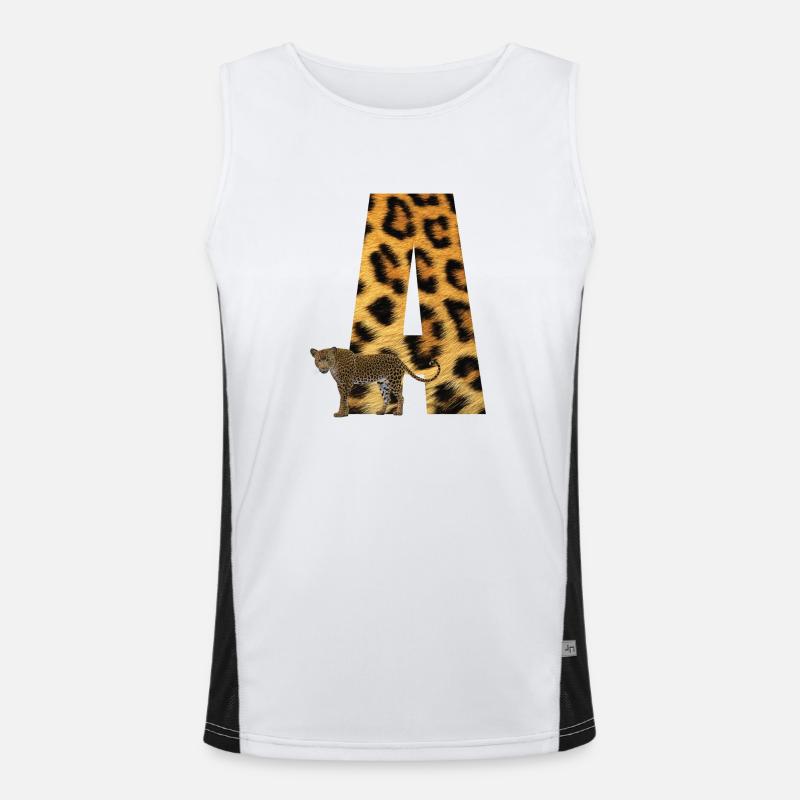 leopard a Funktionelles Kontrast-Tank Top für Männer 