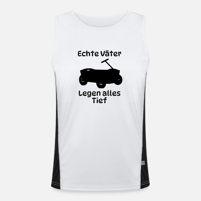 Echte Väter Tief Funktionelles Kontrast-Tank Top für Männer 