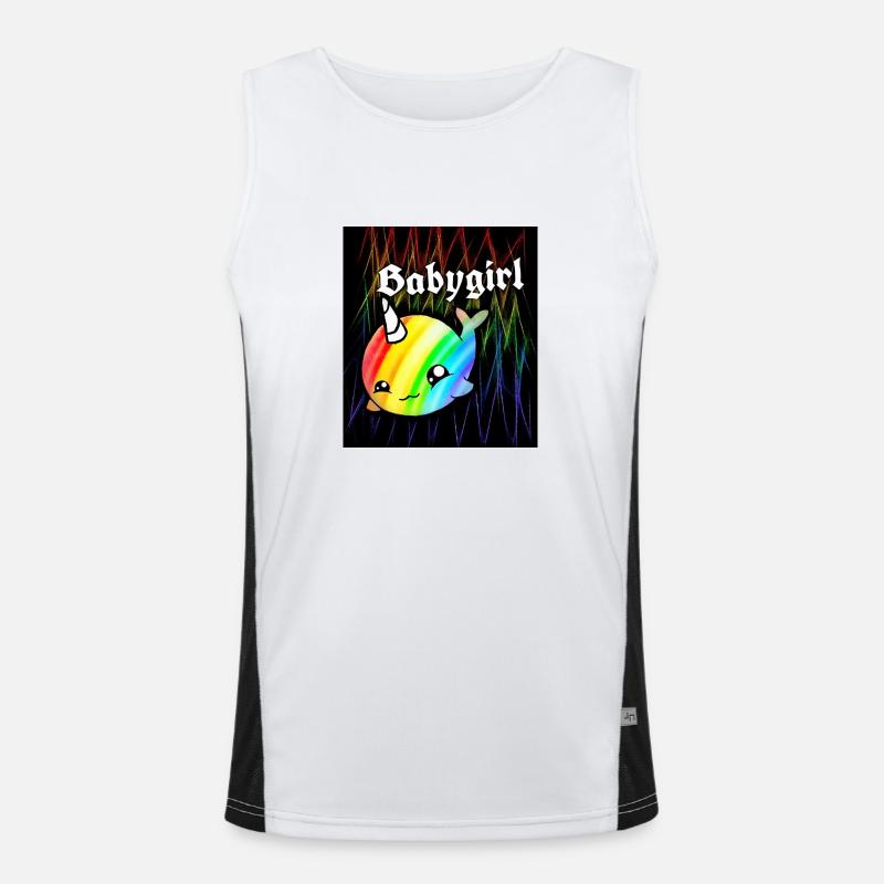 Baby Einhorn Wal Funktionelles Kontrast-Tank Top für Männer 