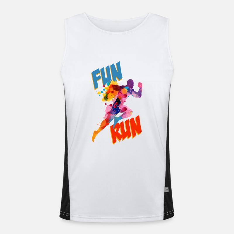 Fun Run Leichtathletik Sprinter Funktionelles Kontrast-Tank Top für Männer 