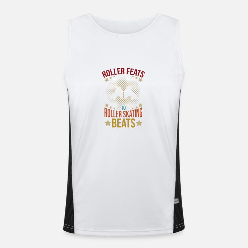 Rollerskater Party Roller Skating Beats Gift Idea Funktionelles Kontrast-Tank Top für Männer 