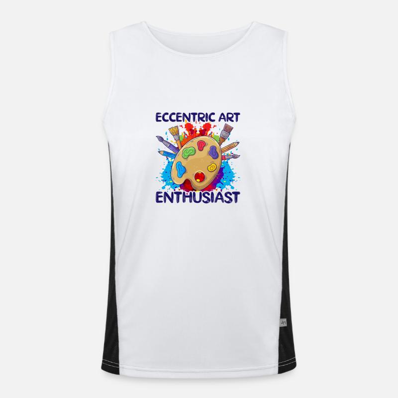 Cool Artist Eccentric Isn ́t Artsiast Painter Gift Men's Functional Contrast Tank Top 