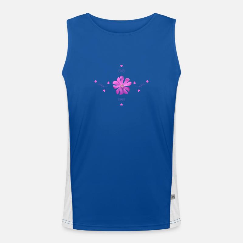 Oeillet Fleur Rose Débardeur respirant contrasté Homme 