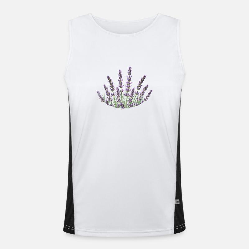 Lavender Straws Lavender Men's Functional Contrast Tank Top 