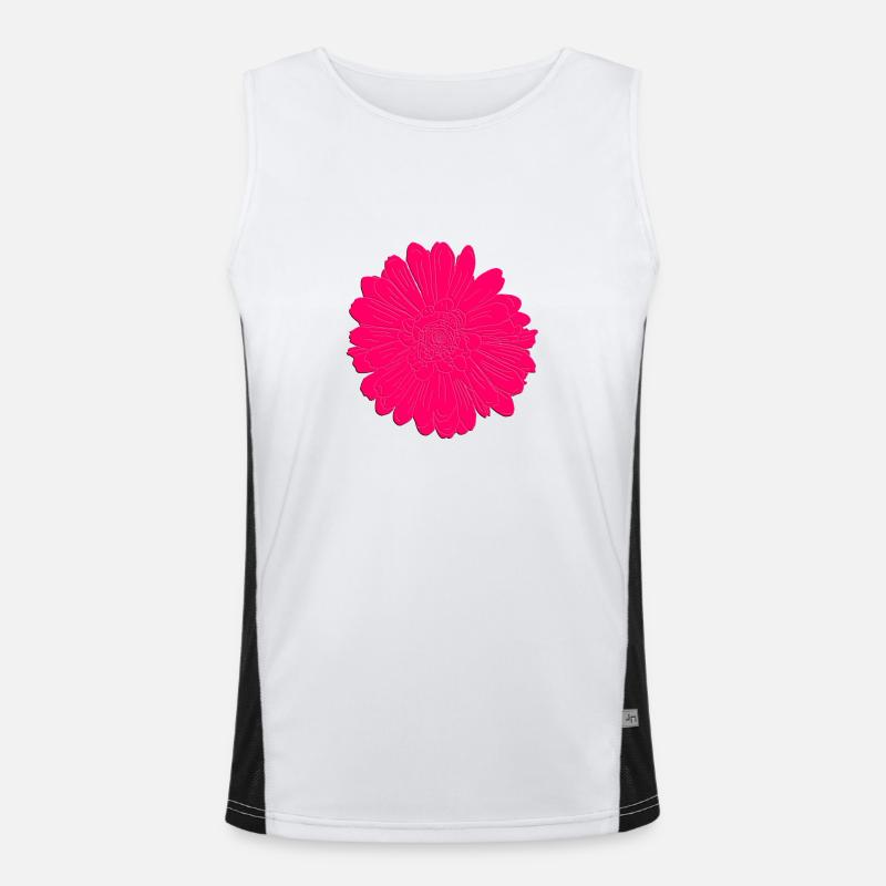 Bluete 3D Magenta Débardeur respirant contrasté Homme 