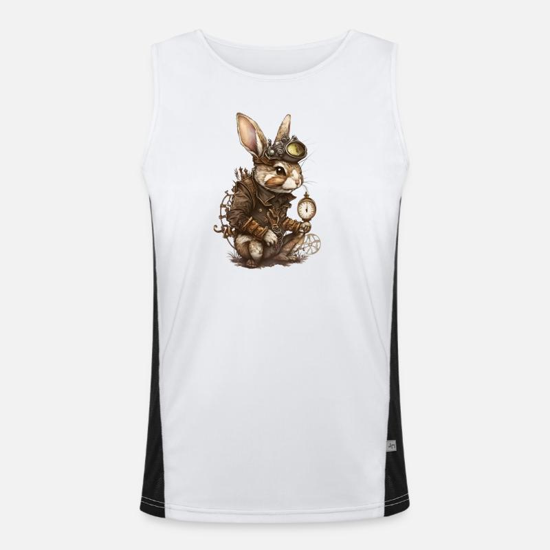 Steampunk Bunny Men's Functional Contrast Tank Top 