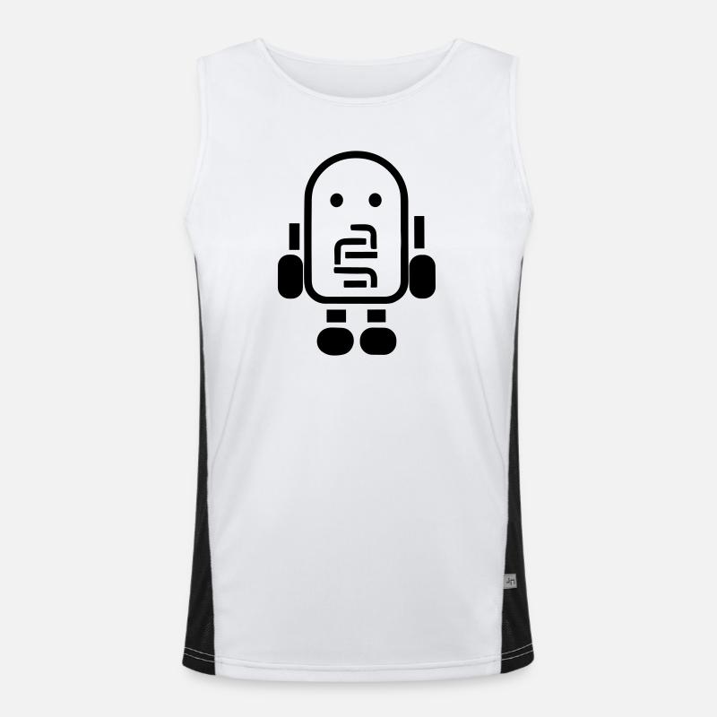 Small robot Men's Functional Contrast Tank Top 