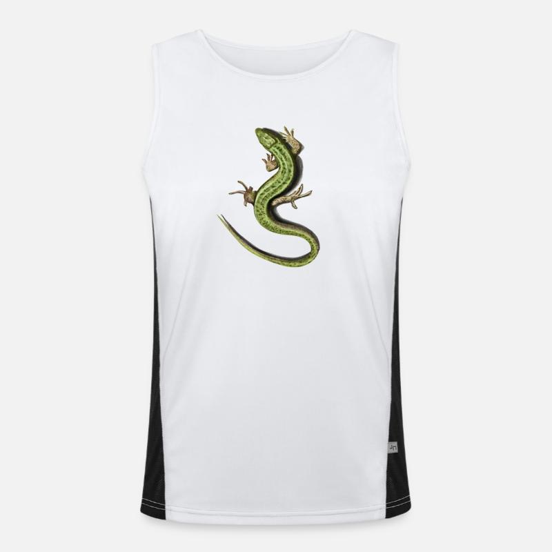 Eidechse Funktionelles Kontrast-Tank Top für Männer 