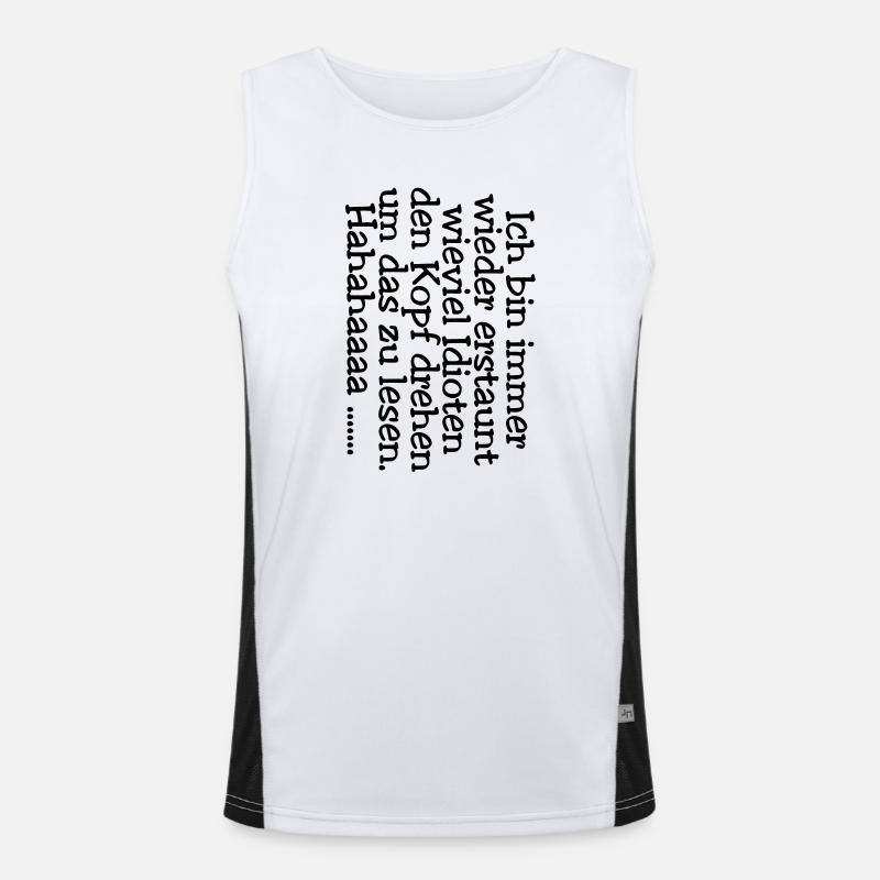 Head spin - idiots Men's Functional Contrast Tank Top 