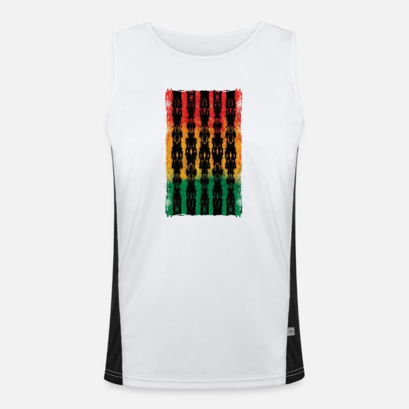 Gradient with symmetry and pattern Men's Functional Contrast Tank Top 
