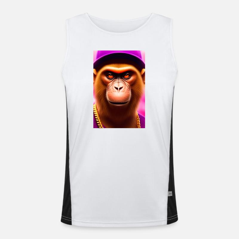 Cooler Affe Funktionelles Kontrast-Tank Top für Männer 