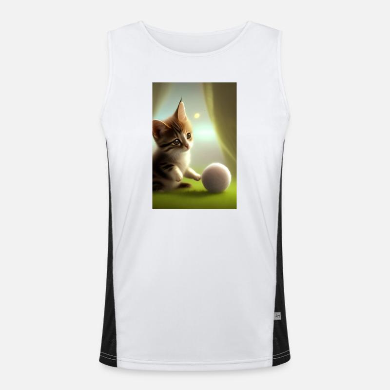 Baby Katze Funktionelles Kontrast-Tank Top für Männer 