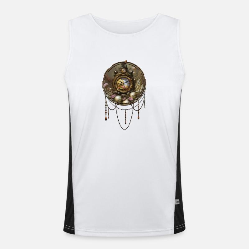 Die Steampunk-Ästhetik Funktionelles Kontrast-Tank Top für Männer 