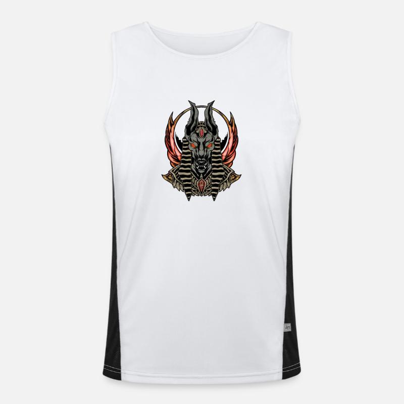 Anubis, der Gott der Toten Funktionelles Kontrast-Tank Top für Männer 