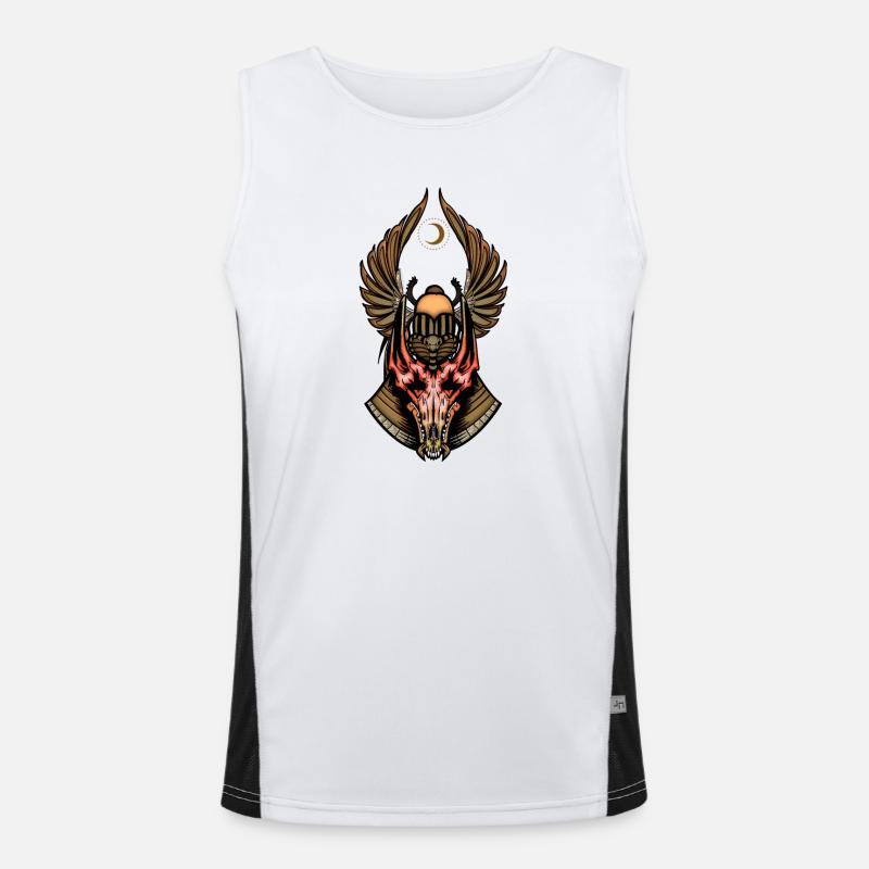 Ancient Egyptian beetle Men's Functional Contrast Tank Top 