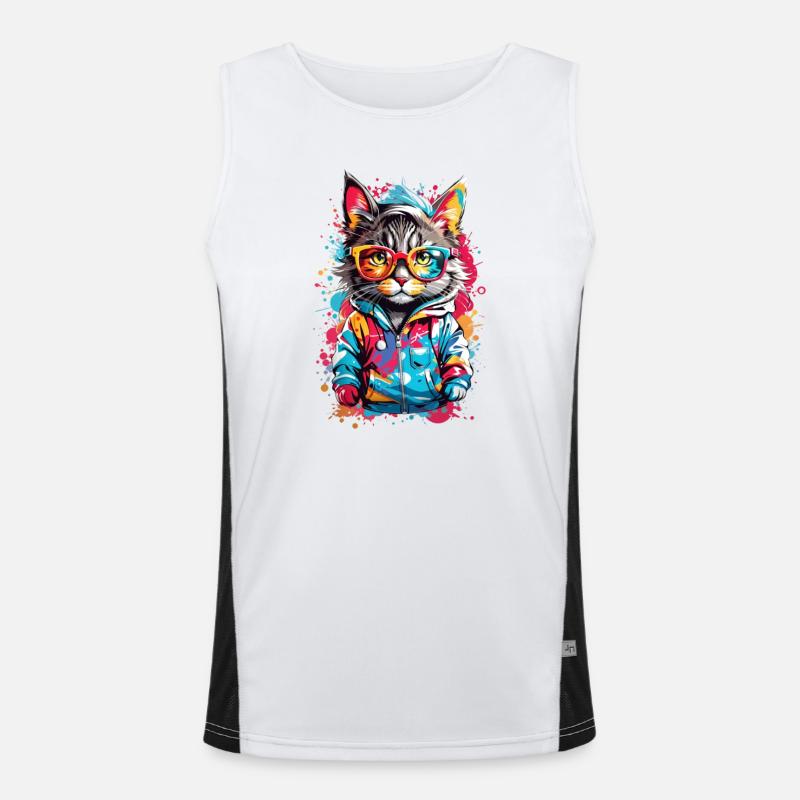 Chat cool Débardeur respirant contrasté Homme 