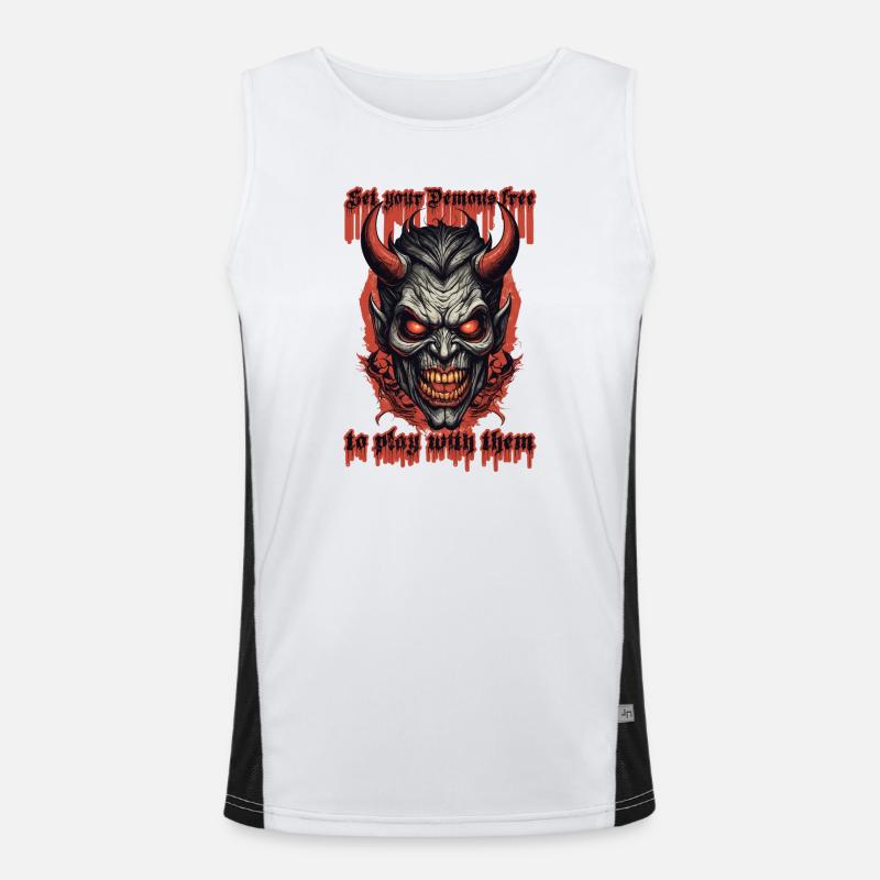 Demons to play with Men's Functional Contrast Tank Top 