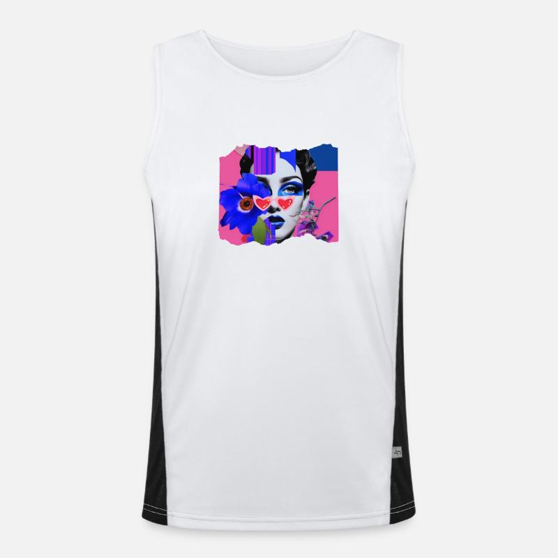 Pop Funky Débardeur respirant contrasté Homme 