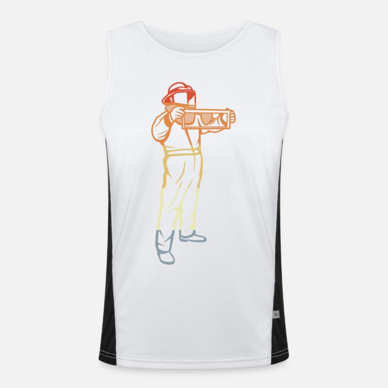 Retro Imker Funktionelles Kontrast-Tank Top für Männer 