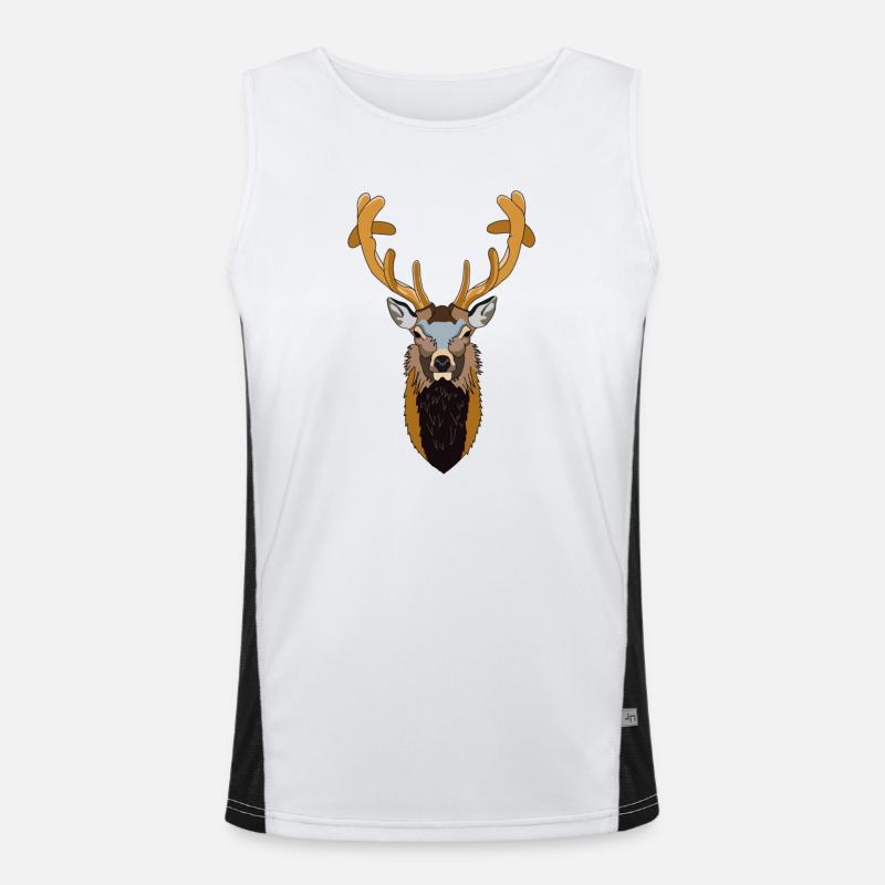 Hirsch Funktionelles Kontrast-Tank Top für Männer 