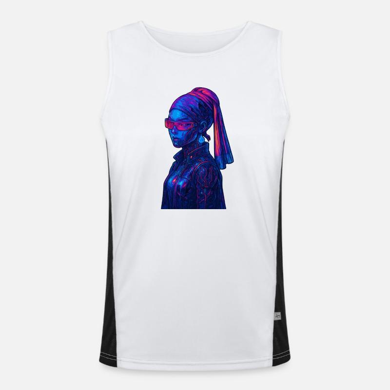 Cyberpunk with pearl Men's Functional Contrast Tank Top 