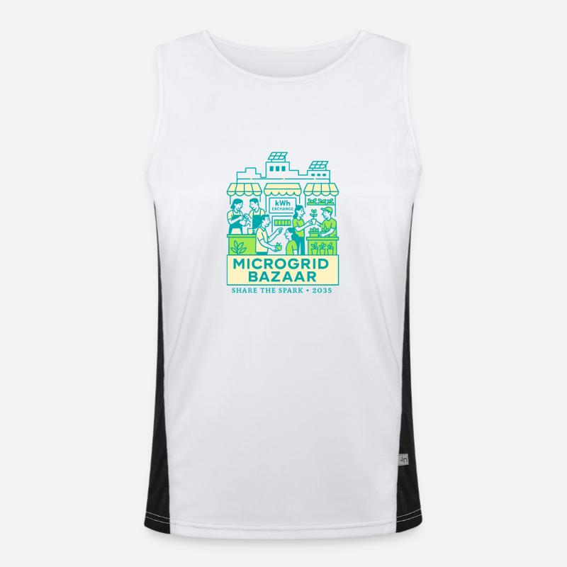 Microgrid Bazaar Funktionelles Kontrast-Tank Top für Männer 