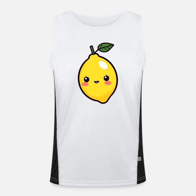 Zitrone Funktionelles Kontrast-Tank Top für Männer 