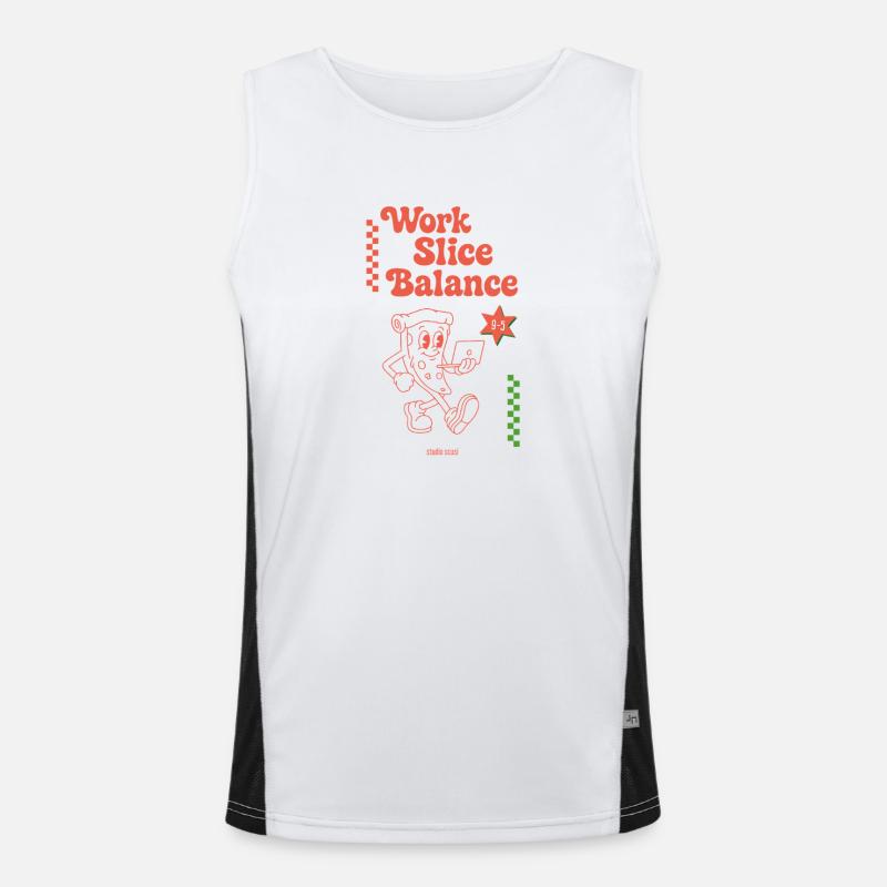 Work Slice Balance by studio scusi Funktionelles Kontrast-Tank Top für Männer 