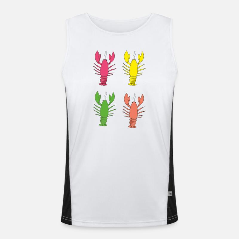 Colorful Lobster Men's Functional Contrast Tank Top 