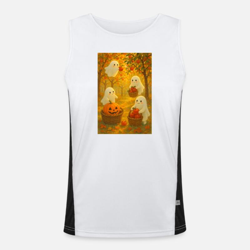 Halloween Ghost Harvest Men's Functional Contrast Tank Top 