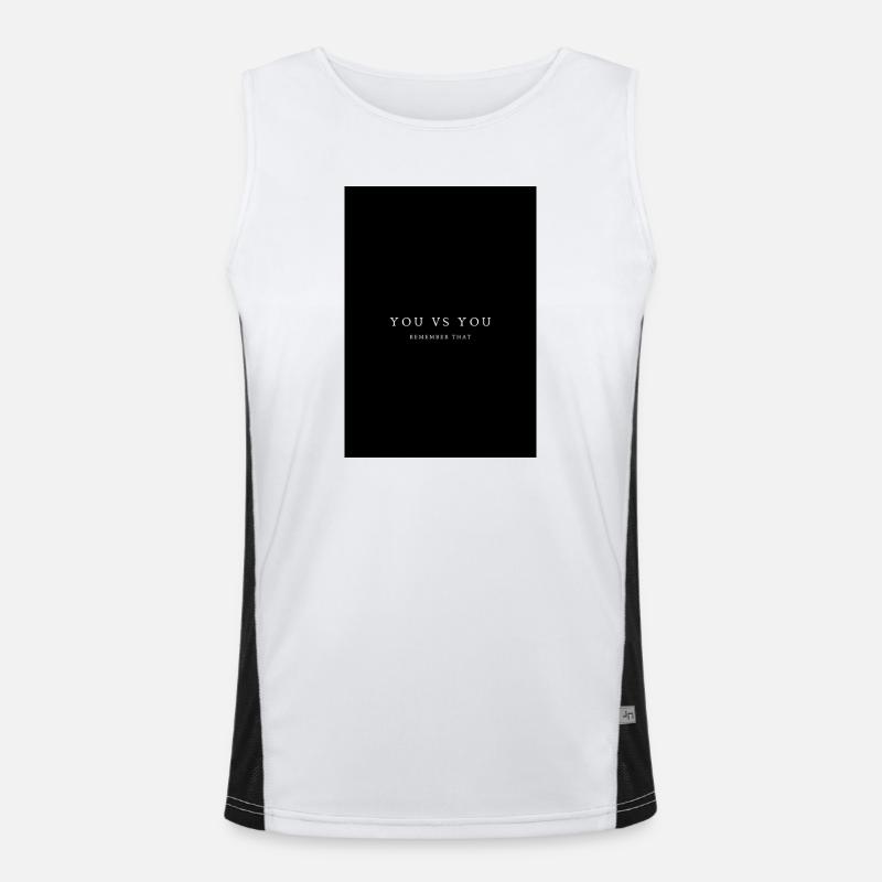 Du gegen Dich – Remember That Funktionelles Kontrast-Tank Top für Männer 