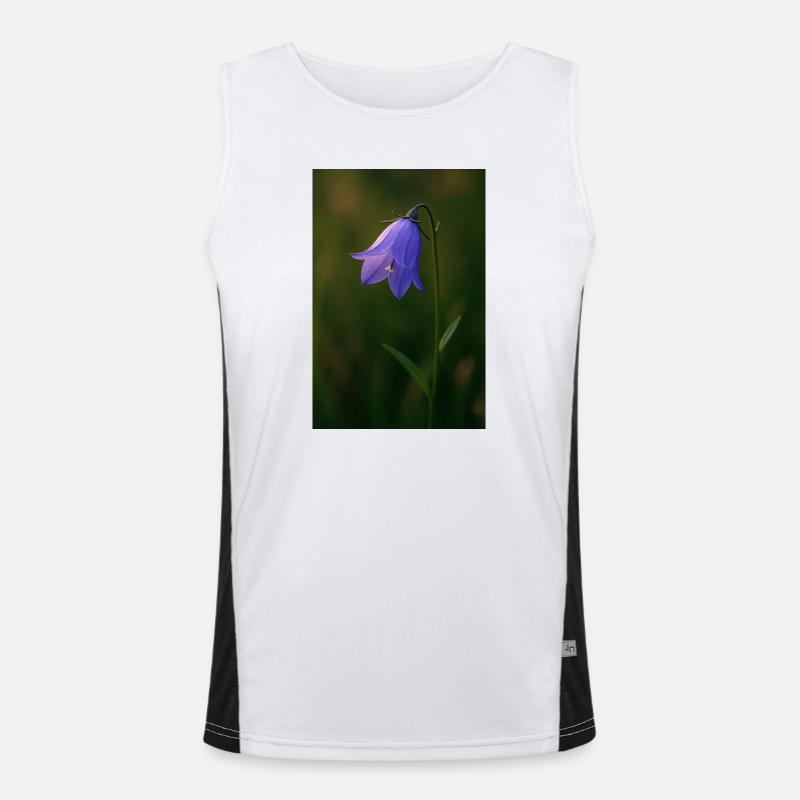 Rundblättrige Glockenblume Funktionelles Kontrast-Tank Top für Männer 