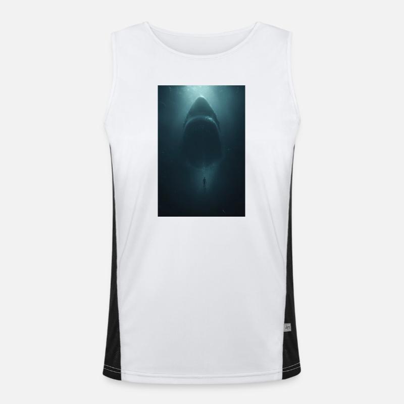 Kolossaler Ozeanschatten Funktionelles Kontrast-Tank Top für Männer 