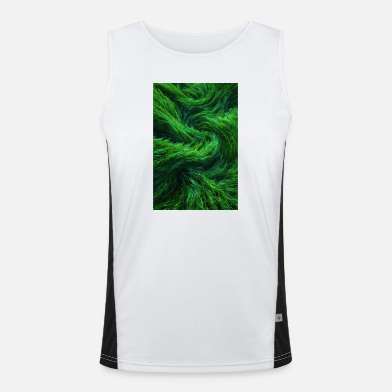 Emerald Fur Swirls Men's Functional Contrast Tank Top 