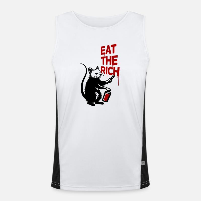 Protest chat graffiti imprimer Débardeur respirant contrasté Homme 