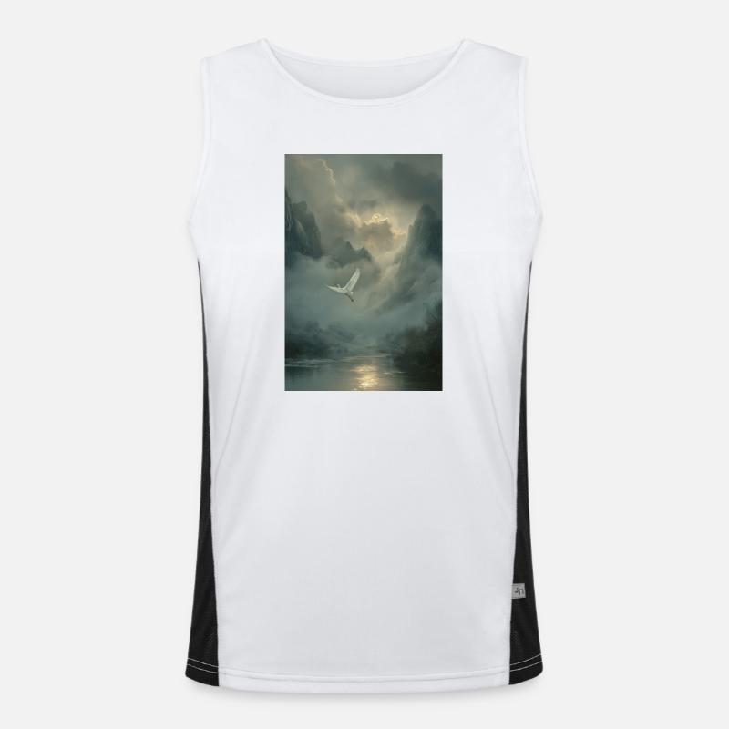 Mistbound Flight Over Mountain Veil Men's Functional Contrast Tank Top 