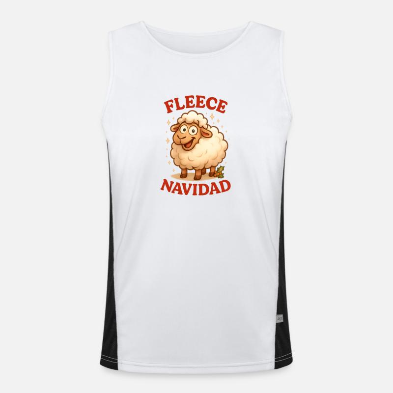 Fleece Navidad Funktionelles Kontrast-Tank Top für Männer 