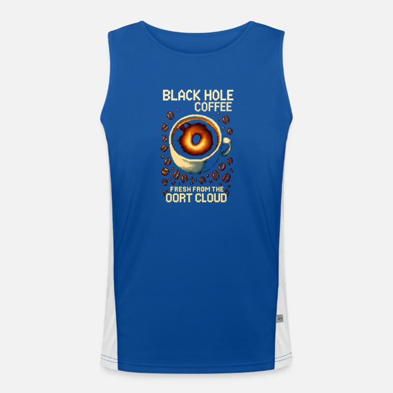 Black Hole Coffee Pixel Roast Men's Functional Contrast Tank Top 