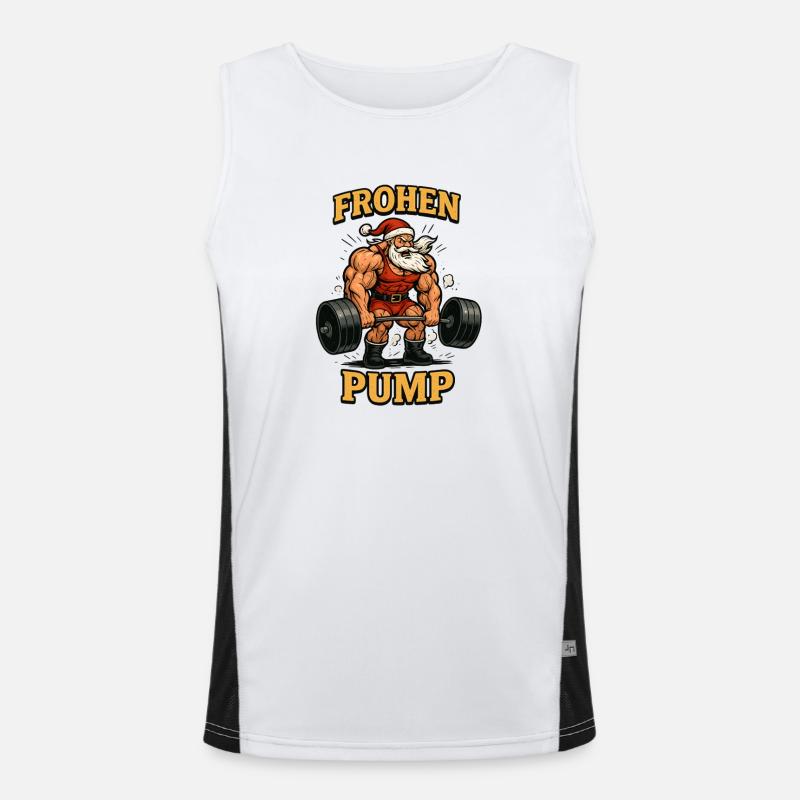 Frohen Pump Funktionelles Kontrast-Tank Top für Männer 