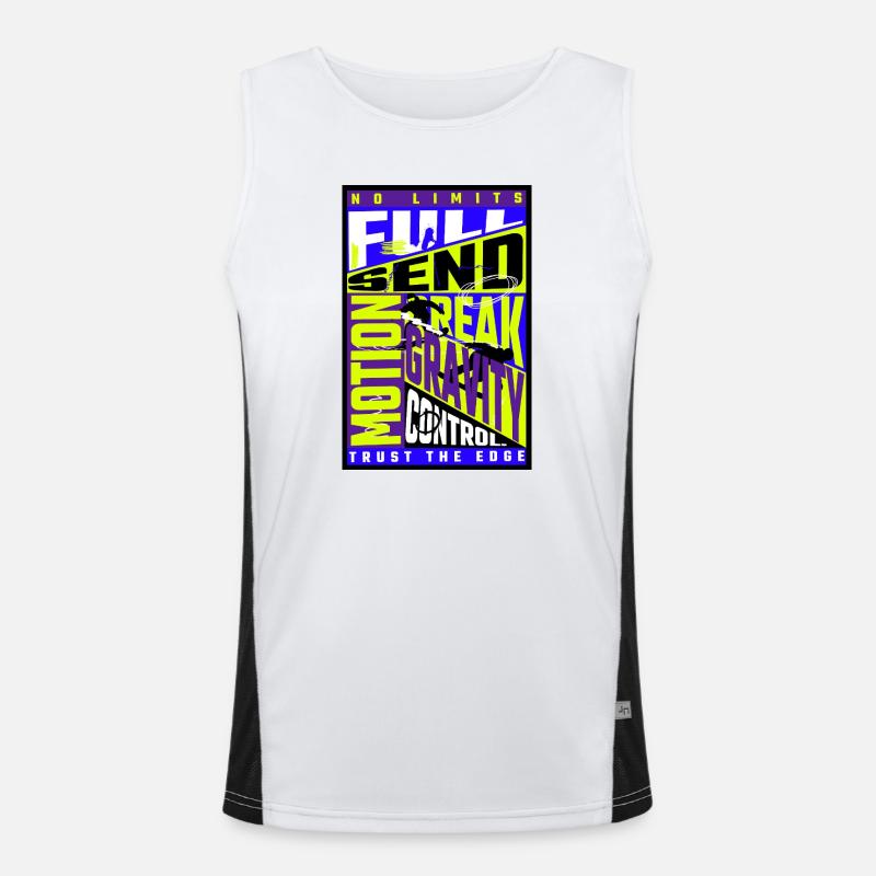 Snowboarding Design – Freestyle Gravity Control Funktionelles Kontrast-Tank Top für Männer 