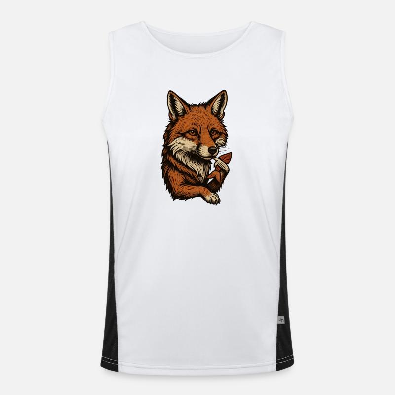 Fox dans le style vintage Débardeur respirant contrasté Homme 