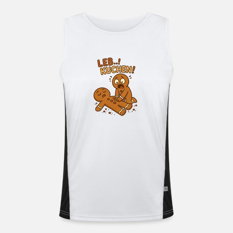 Gingerbread Christmas Men's Functional Contrast Tank Top 