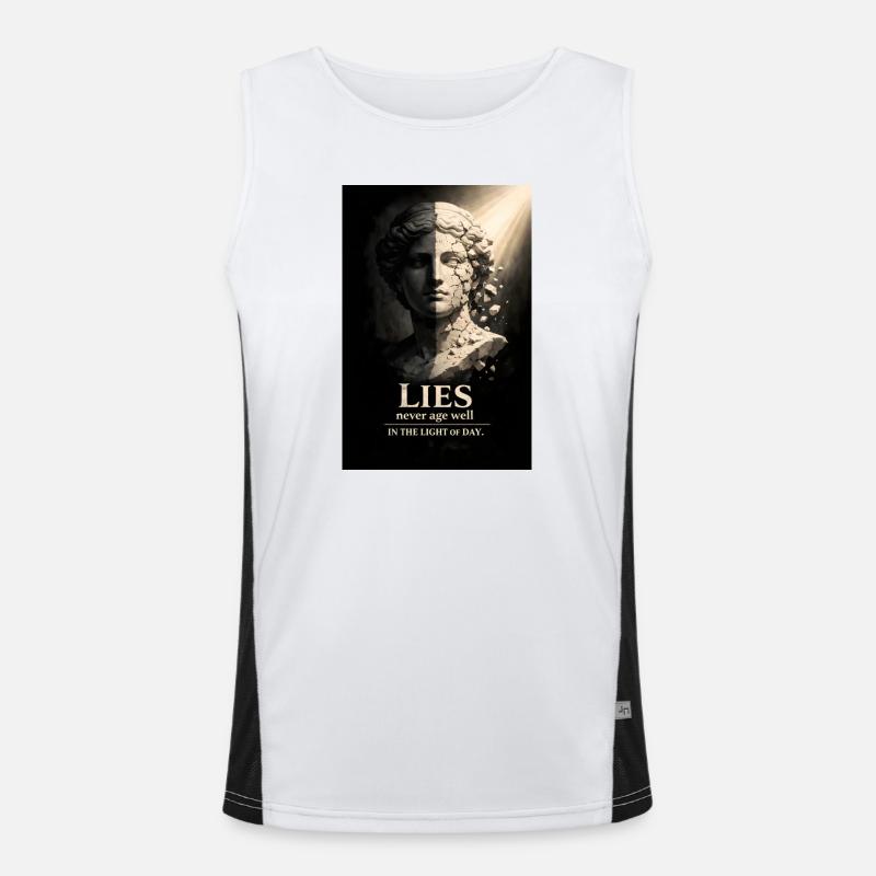 Lügen zerbrechen im Licht Funktionelles Kontrast-Tank Top für Männer 