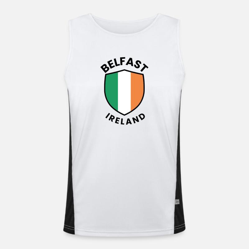 Belfast Ireland Shield Men's Functional Contrast Tank Top 